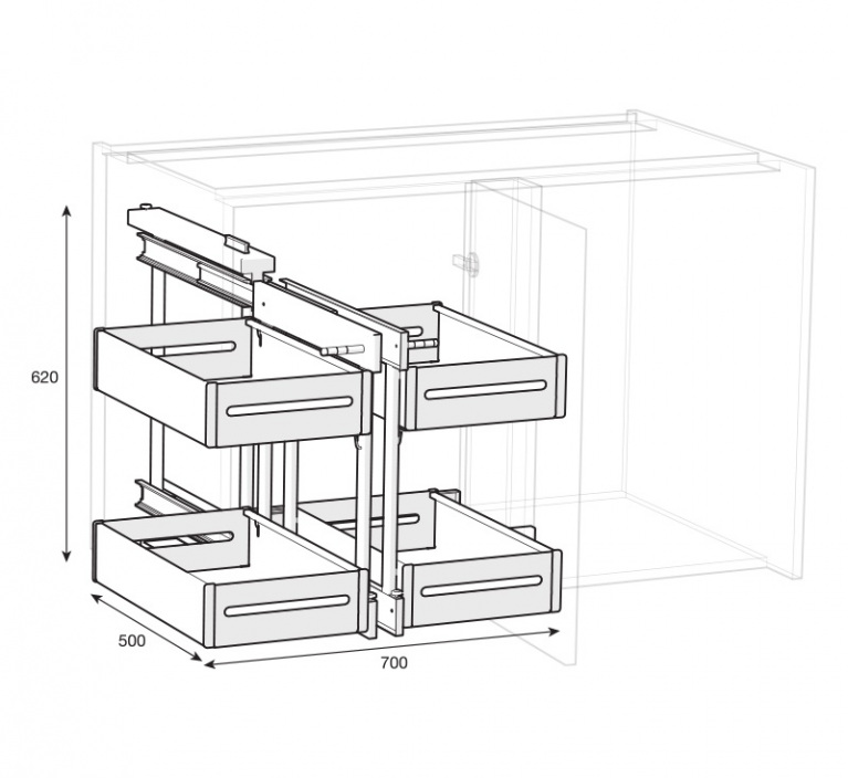 Quadra Complete Out Corner Unit