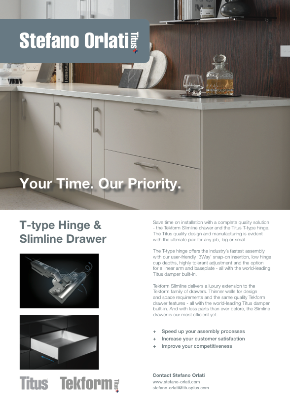 Joiners Magazine Advert - T-type Hinge and Slimline Drawer