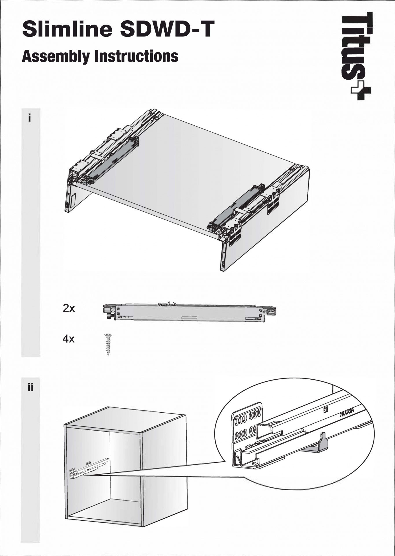 Slimline SDWD T Mounting instructions